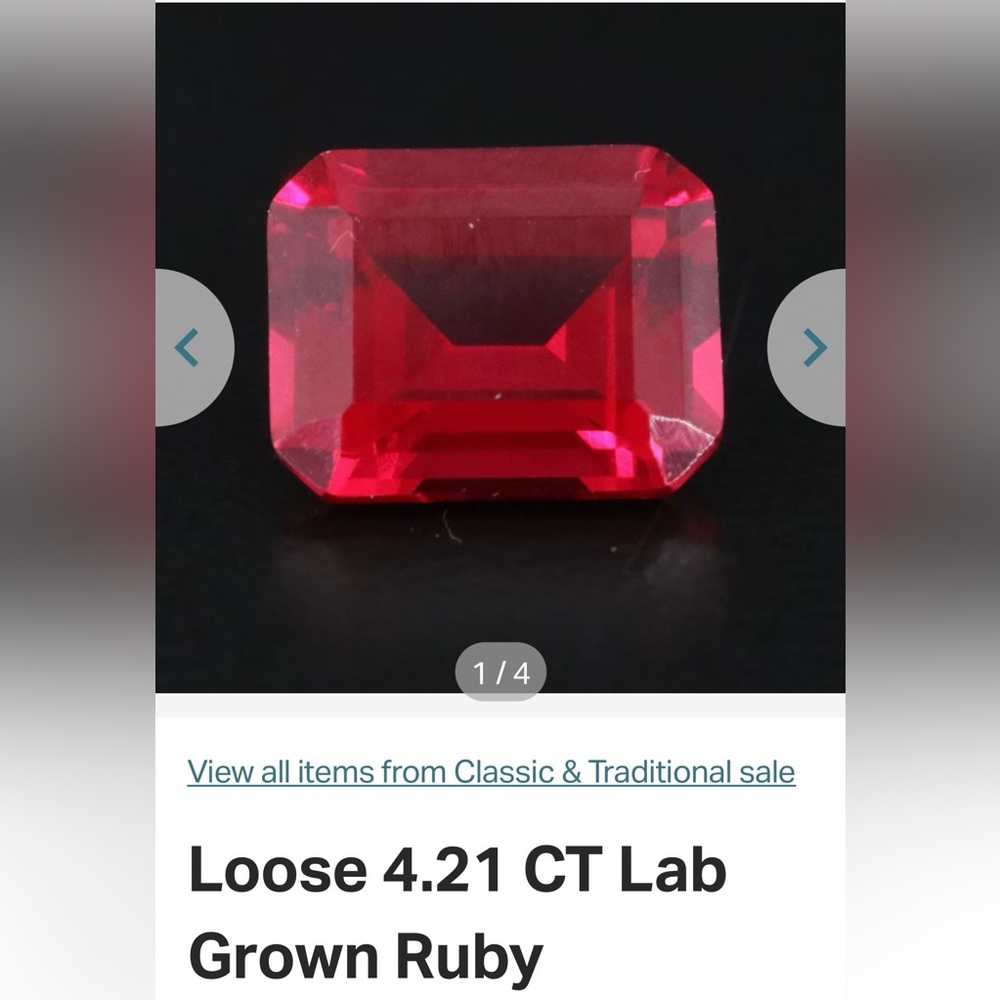 Lab Grown Ruby Loose Stone - image 4